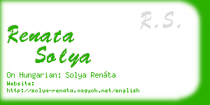 renata solya business card